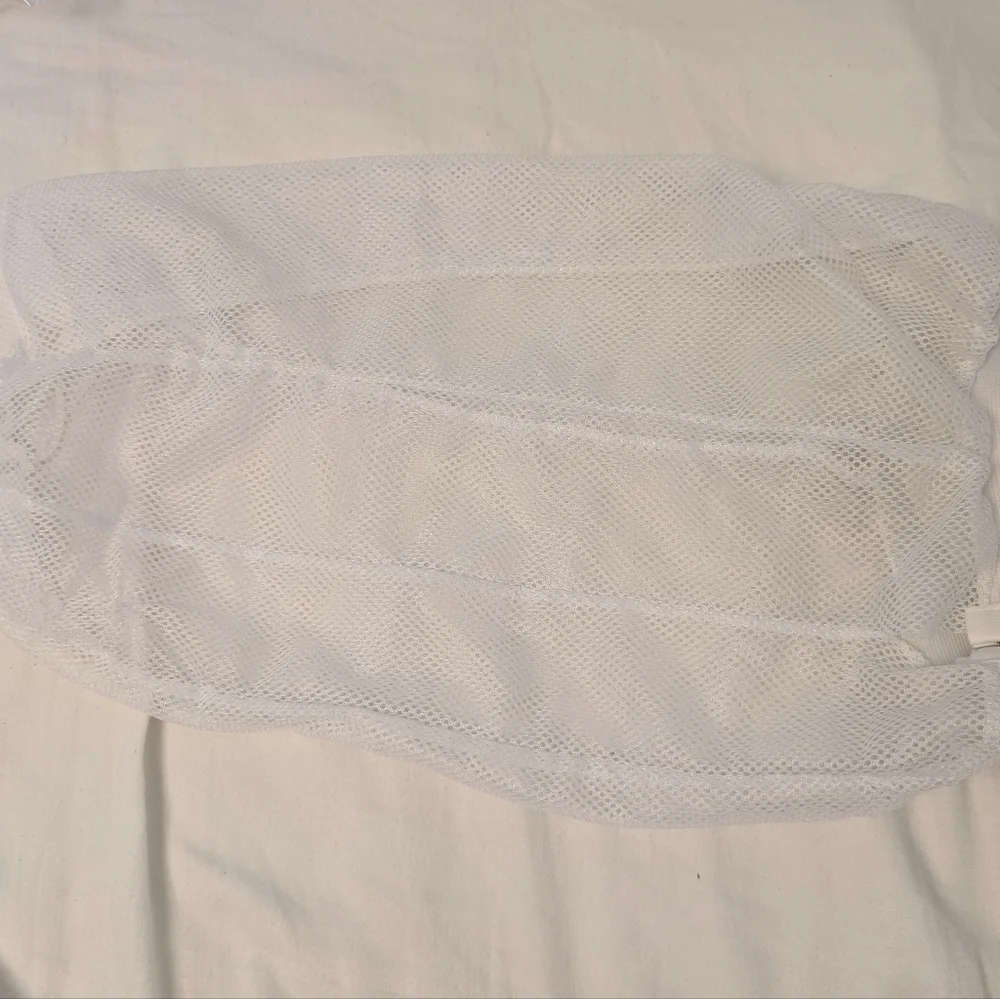 CURLY GIRL Mesh Hair Bonnet Cap Drying Nylon Plopping White